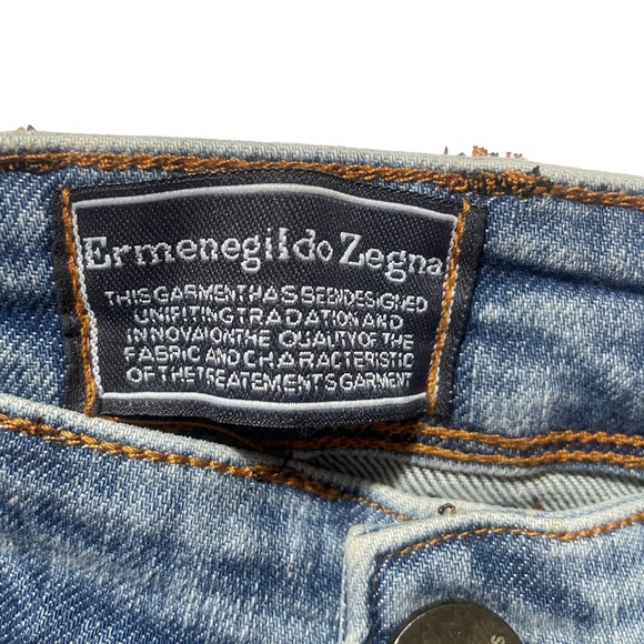 Ermenegildo Zegna 42 Jeans‎ Button Fly Ladies Destroyed Hem and Pants - Picture 2 of 9